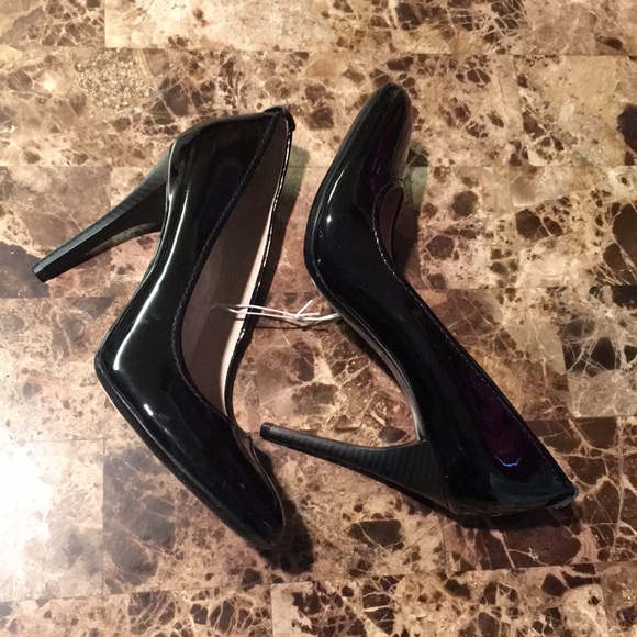 calvin klein gayle patent pumps